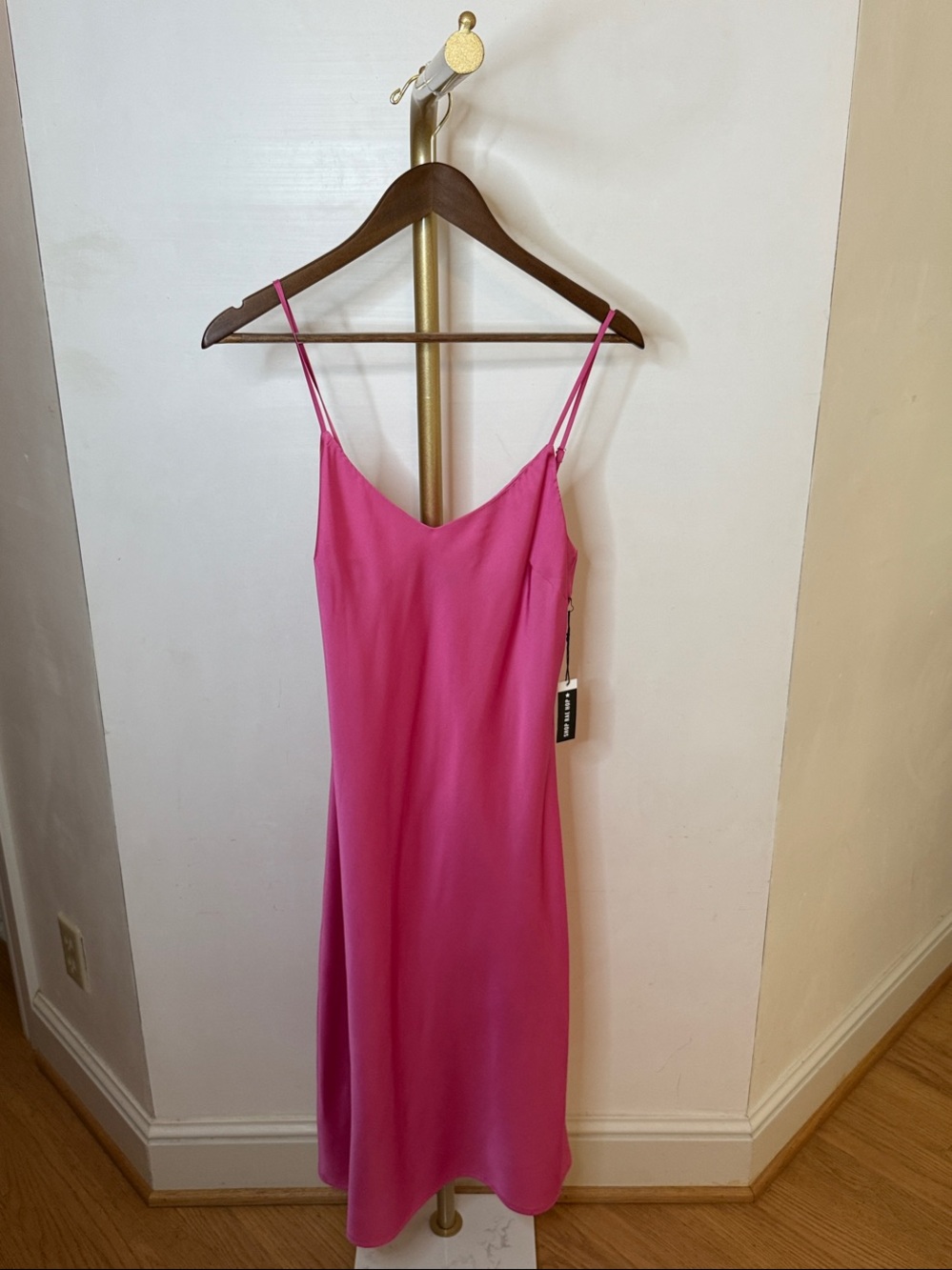 Forever 21 Hot Pink Midi Slip Dress